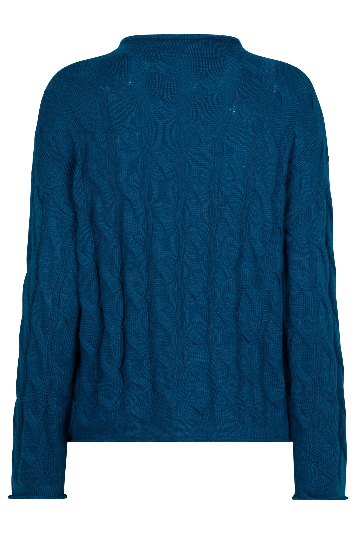 SWEATER CABLES TURTLE NECK PETROL 6