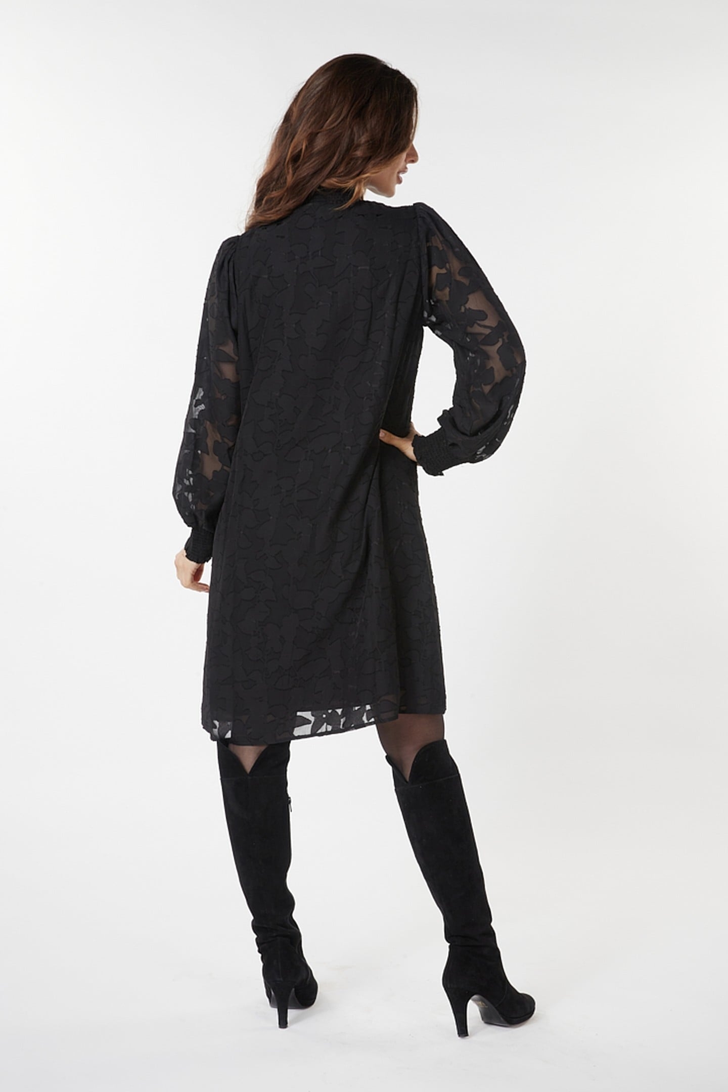 DRESS SMOCK JACQUARD BLACK 3