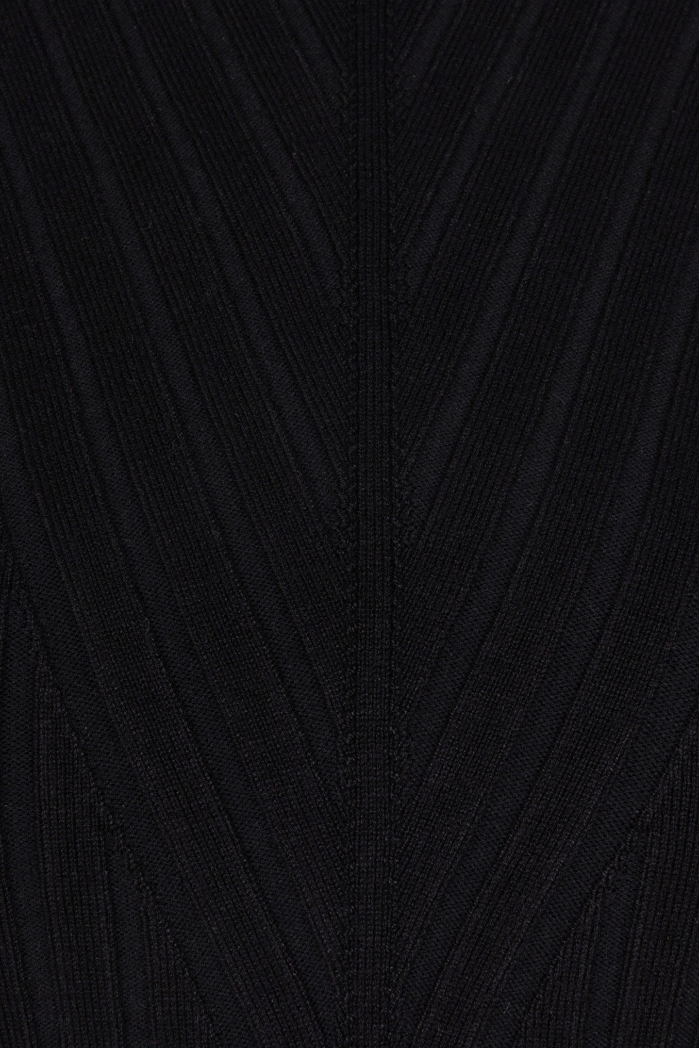 SWEATER TOP FANCY RIB BASIC KNIT BLACK 7