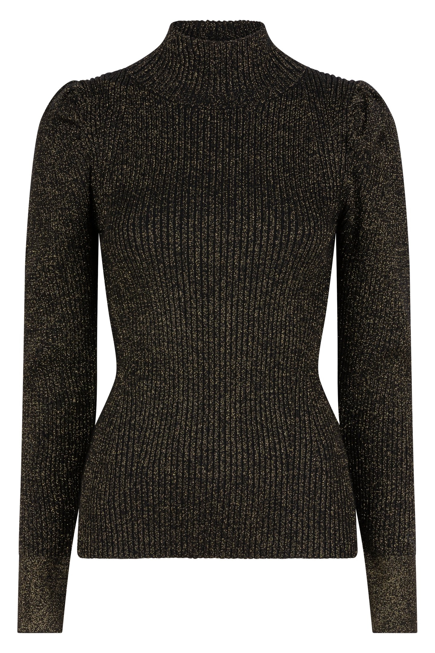 SWEATER RIB LUREX BLACK / GOLD 5