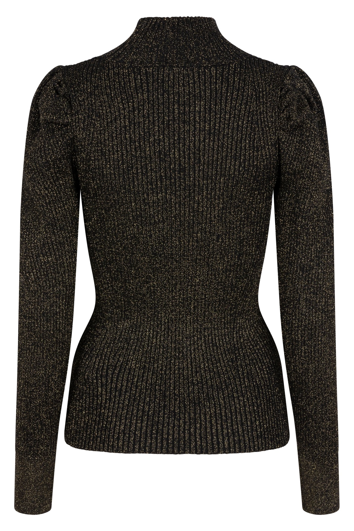 SWEATER RIB LUREX BLACK / GOLD 6