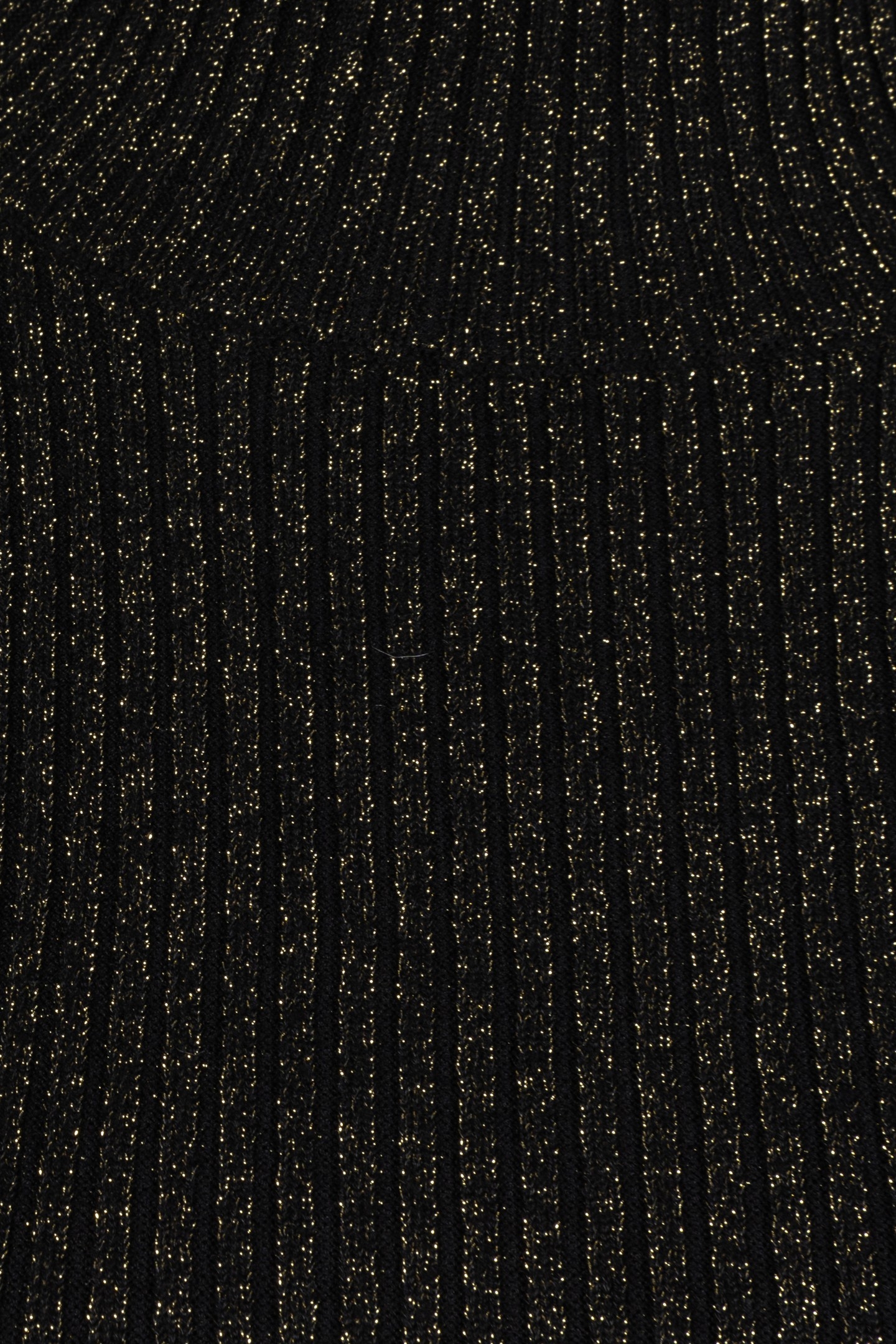SWEATER RIB LUREX BLACK / GOLD 7