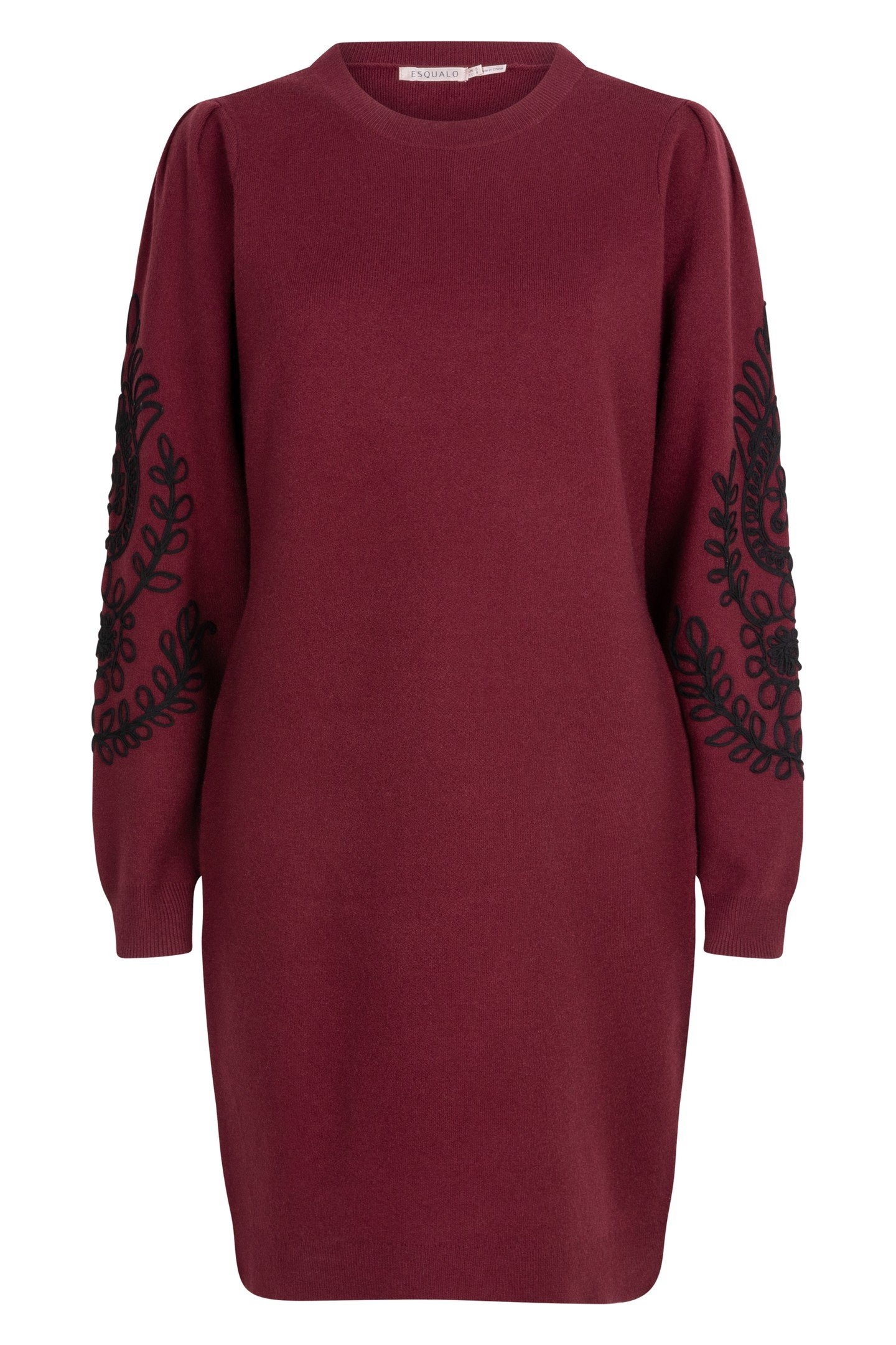 DRESS TAPE EMBROIDERY WINE RED 1