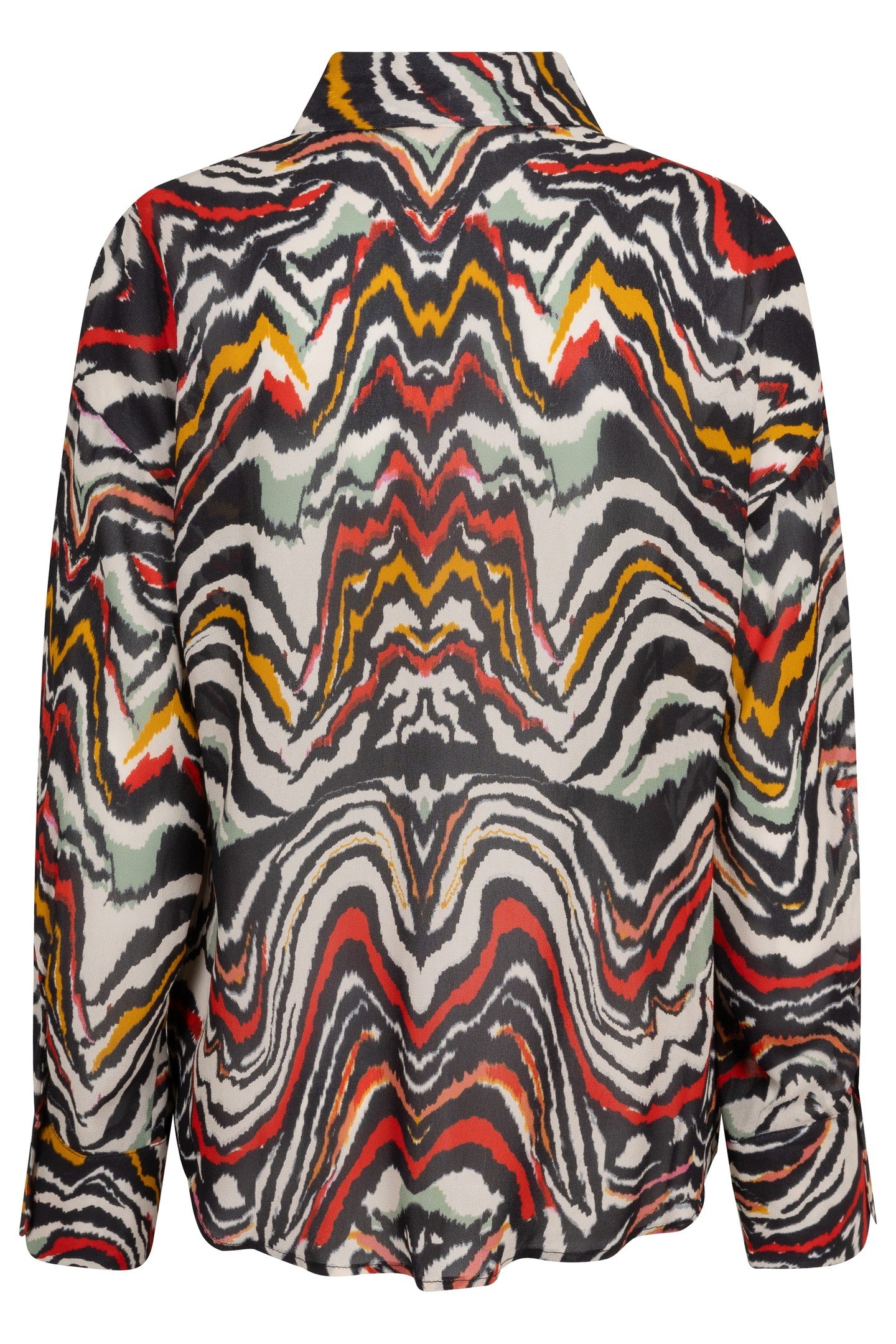 BLOUSE BASIC WAVES PRINT 4