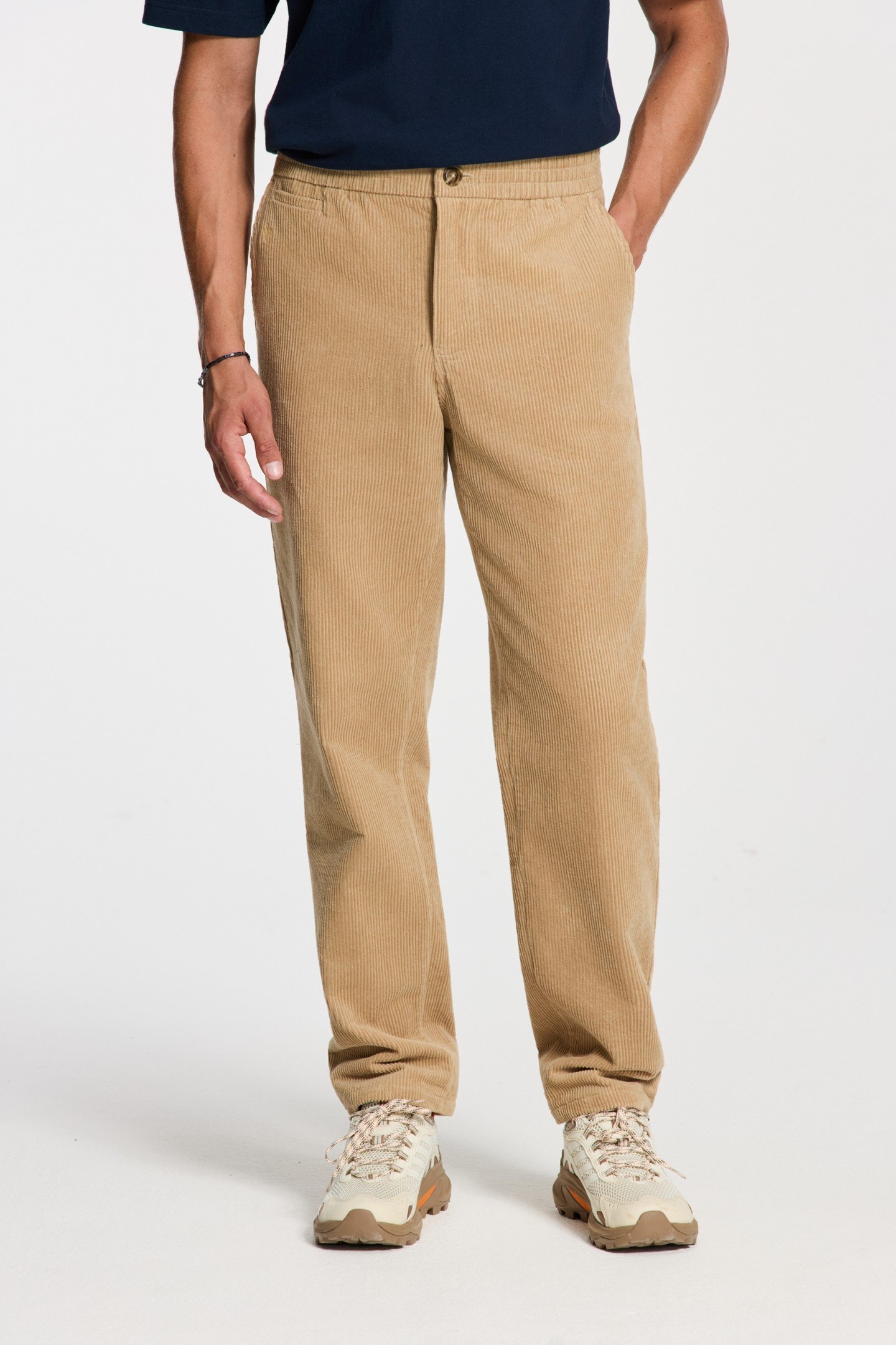 ALAN CORDUROY STRAIGHT FIT TROUSERS BEIGE CLAY 1