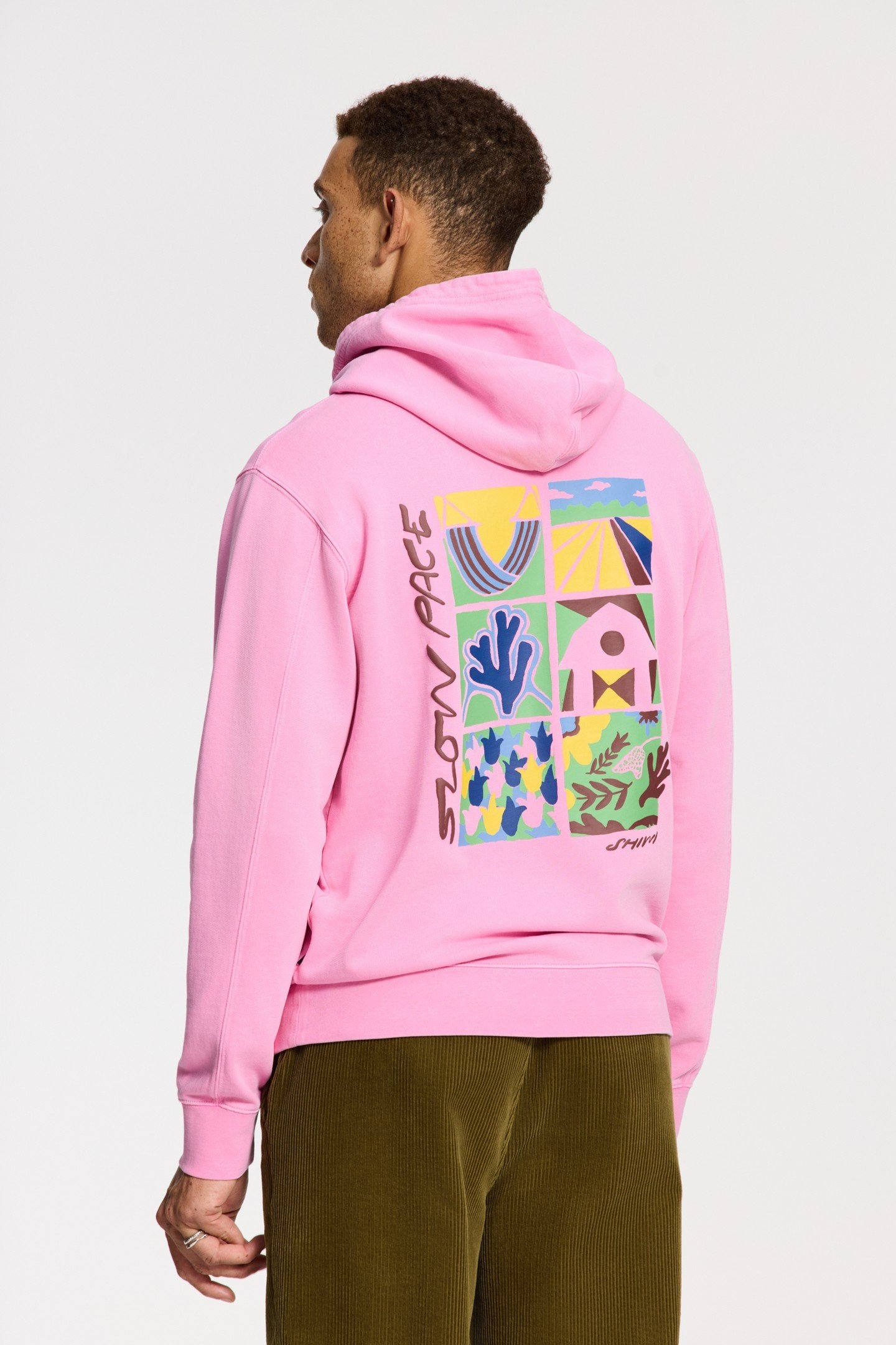 LEO REGULAR FIT SLOW PACE HOODIE PINK DUSK 3