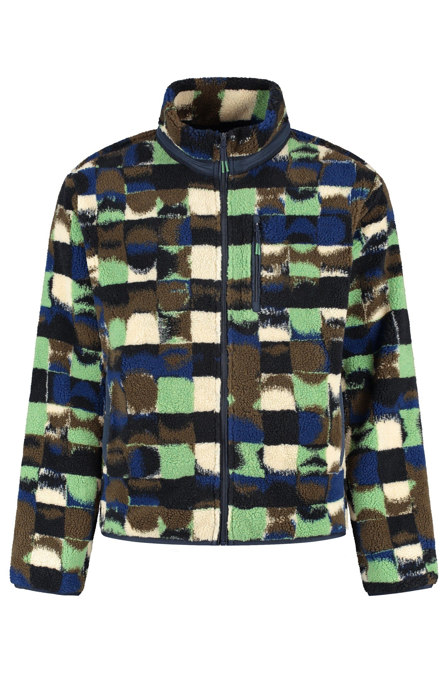 LEE GEO QUILT TEDDY JACKET GREEN OLIVE GEO QUILT 5