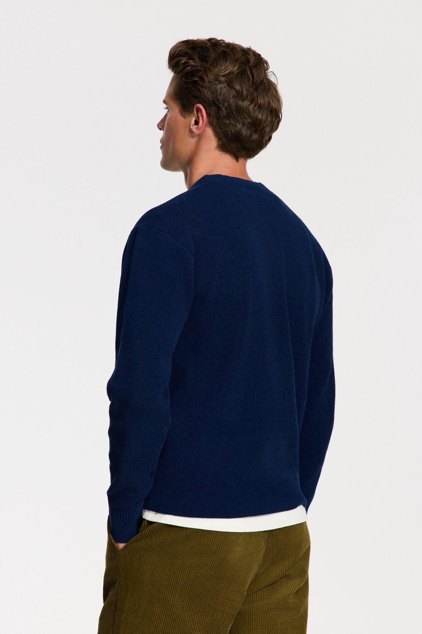PIKE RELAXED FIT CHENILLE PULLOVER BLUE DARK NAVY 4