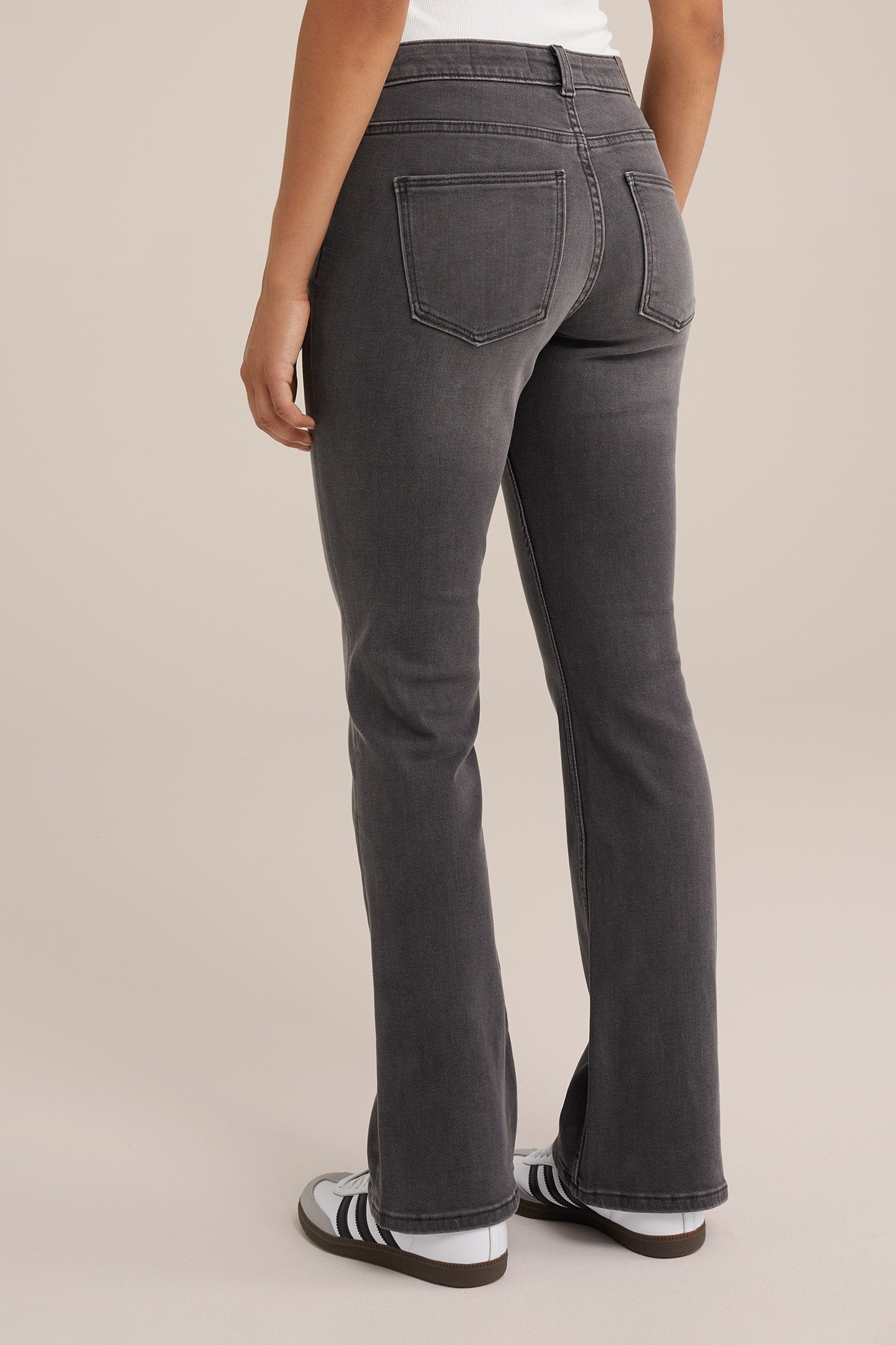 5-POCKET MID WAIST DARK GREY 3