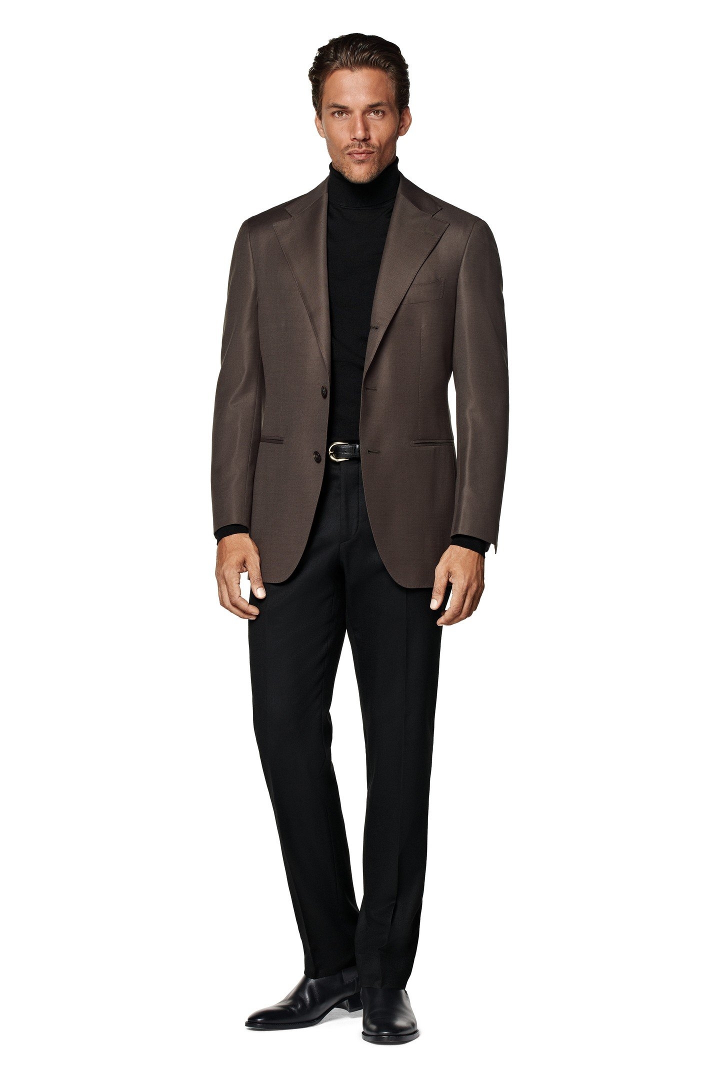 ROMA-DARK BROWN-PURE WOOL S130 DARK BROWN 2