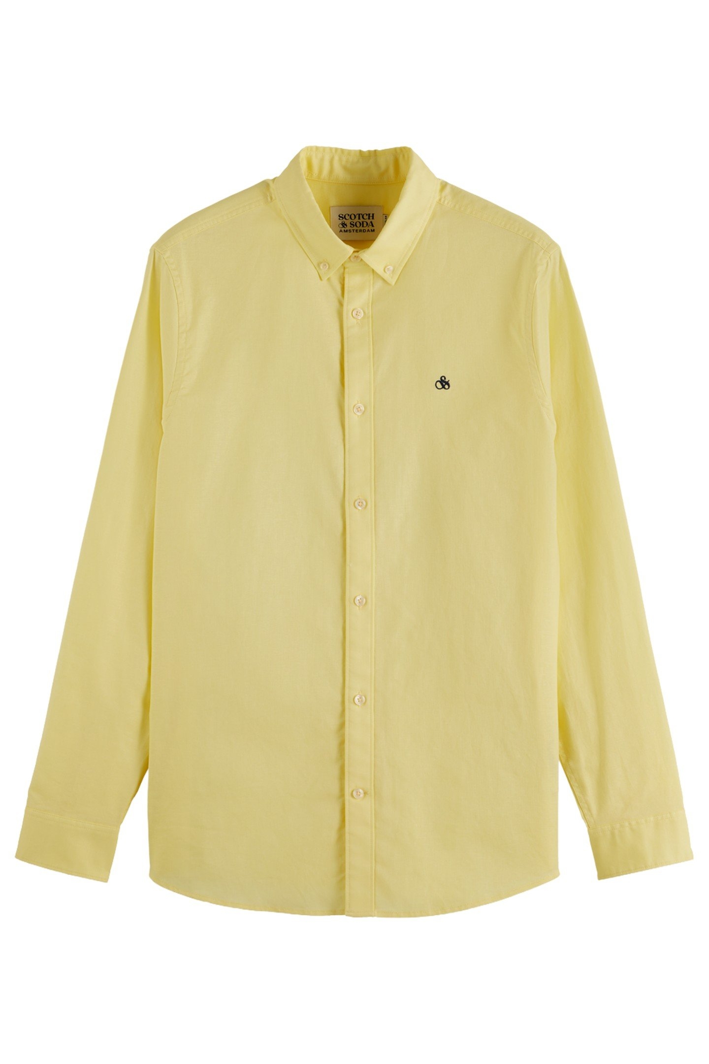 SEASONAL CORE - REGULAR FIT SOLID OXFORD SHIRT SORBET YELLOW 1
