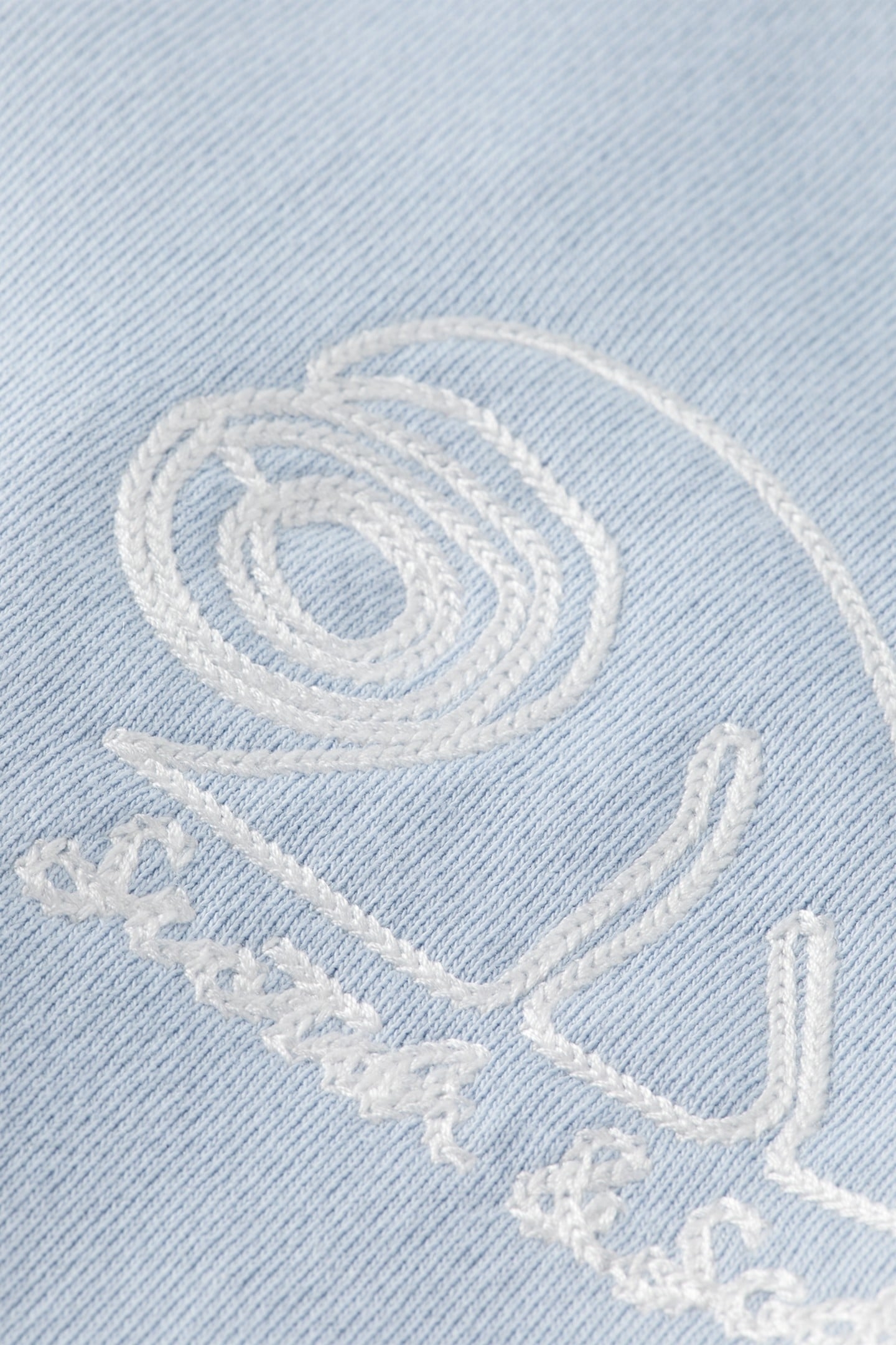 RELAXED-FIT SLUB EMBROIDERED SWEATSHIRT SKY BLUE 3