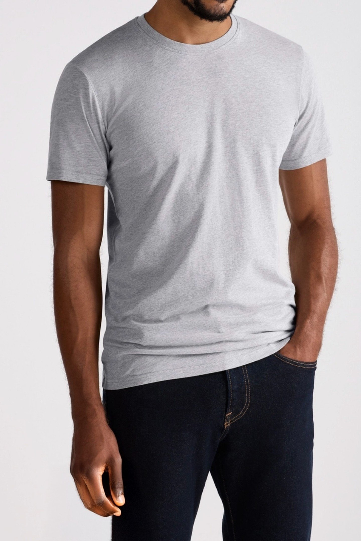 PREMIUM - STRETCH T-SHIRT - 4-PACK GREY 4