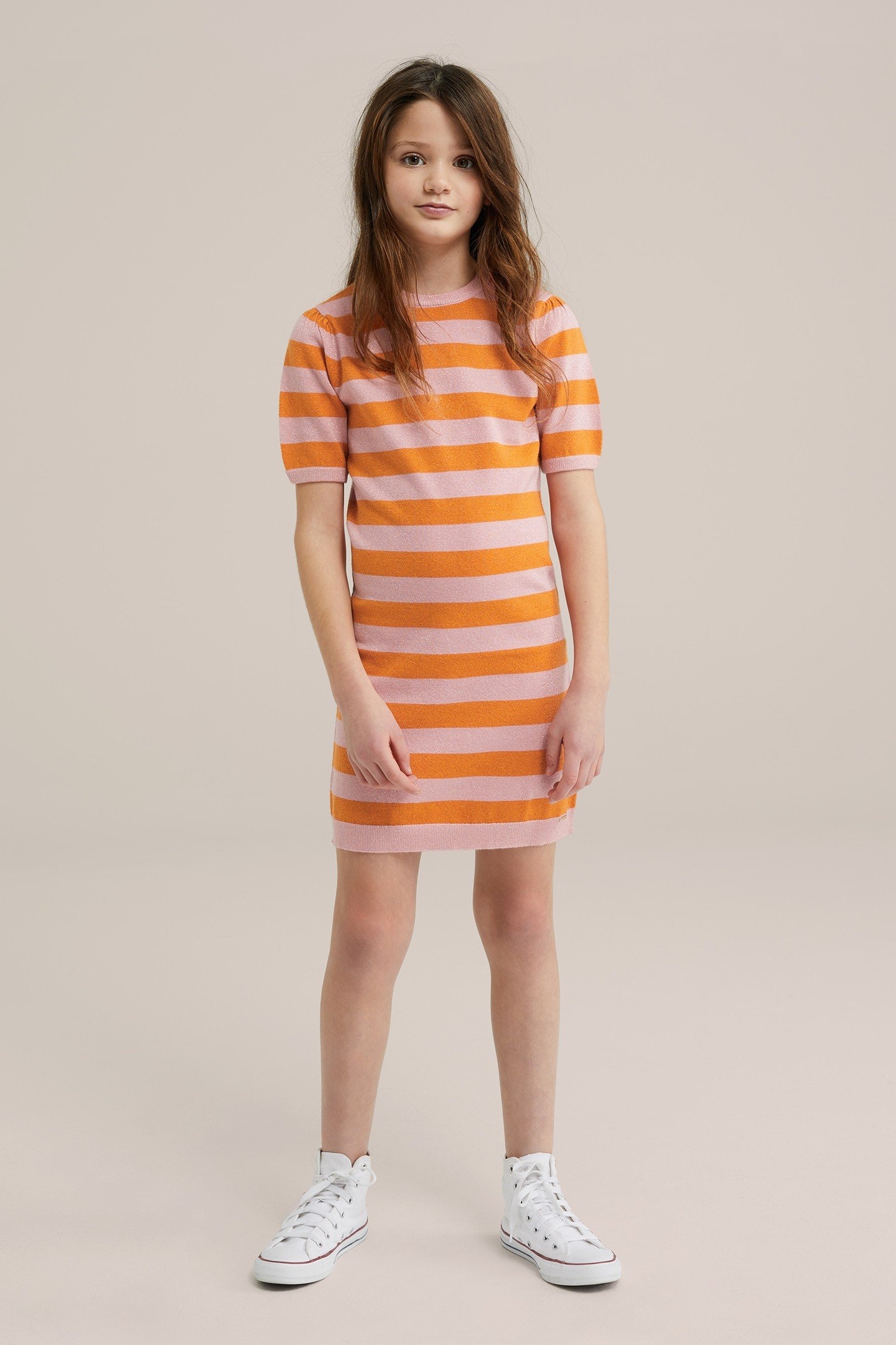 GIRLS DRESS MID LENGTH ORANGE 4