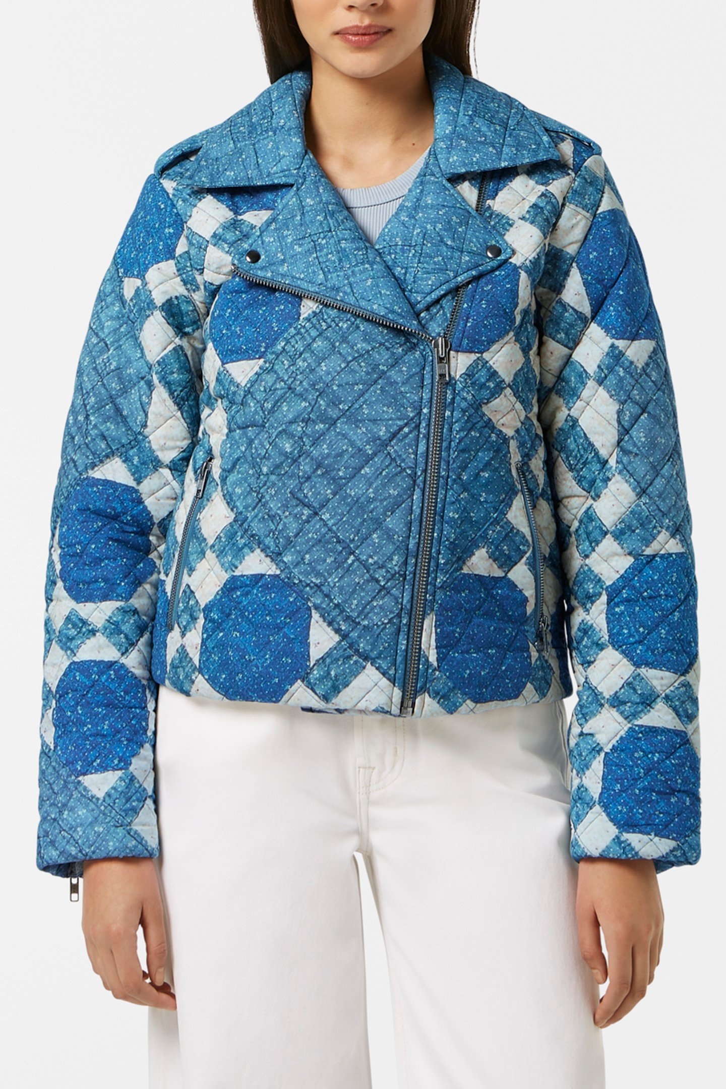 HEIRLOOM PRINT QUILTED BIKER JACKET HEIRLOOM QUILT 3