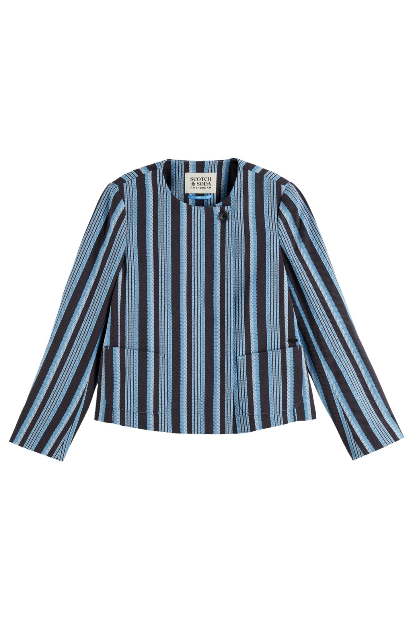 TEXTURED STRIPE CASUAL BLAZER LUNAR PIER STRIPE 4