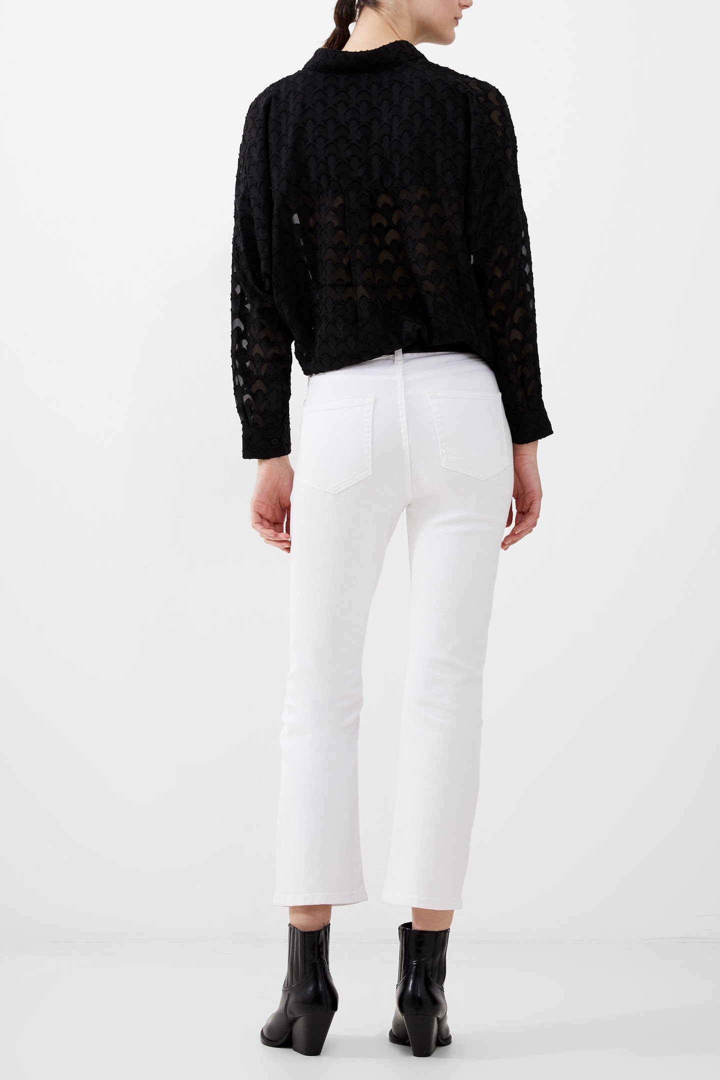 STRETCH ANKLE BOOT CUT JEAN WHITE 4