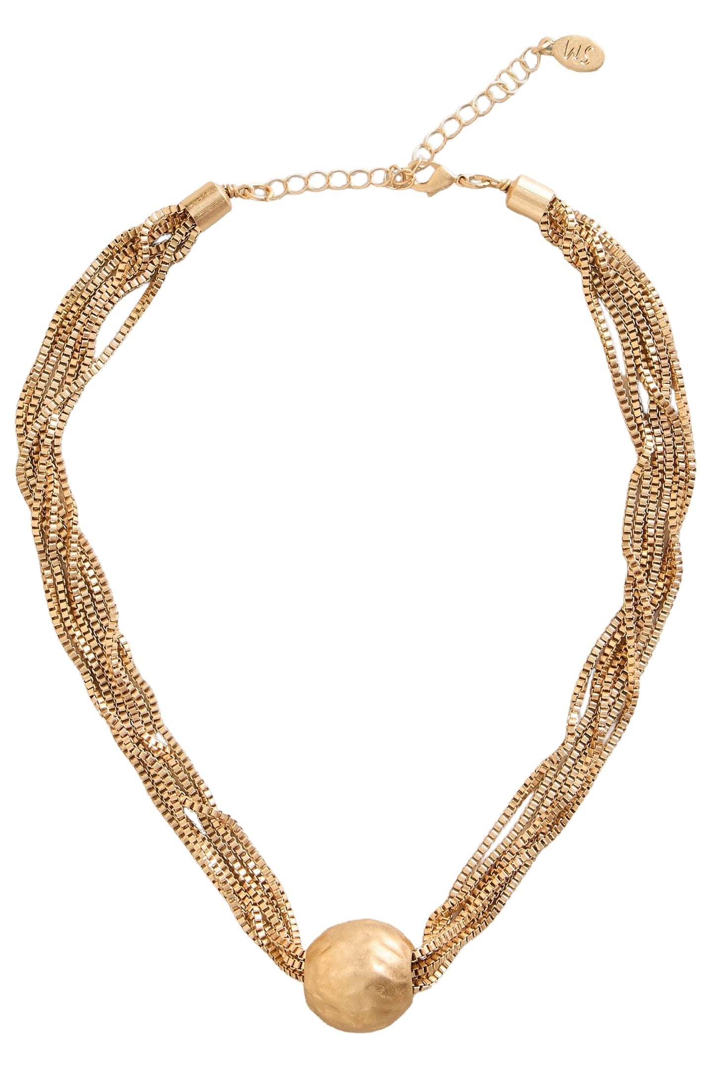 ABELIA CHAIN NECKLACE GOLD TONE METALLIC 1