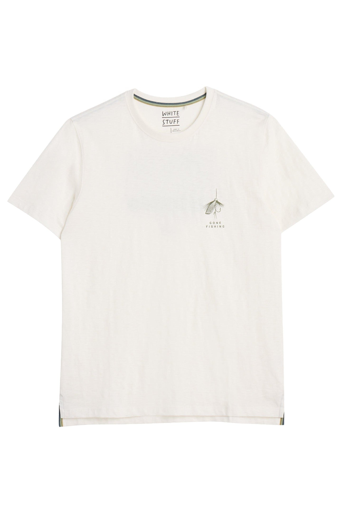 ABERSOCH GRAPHIC GONE FISHING WHITE PRINT 4