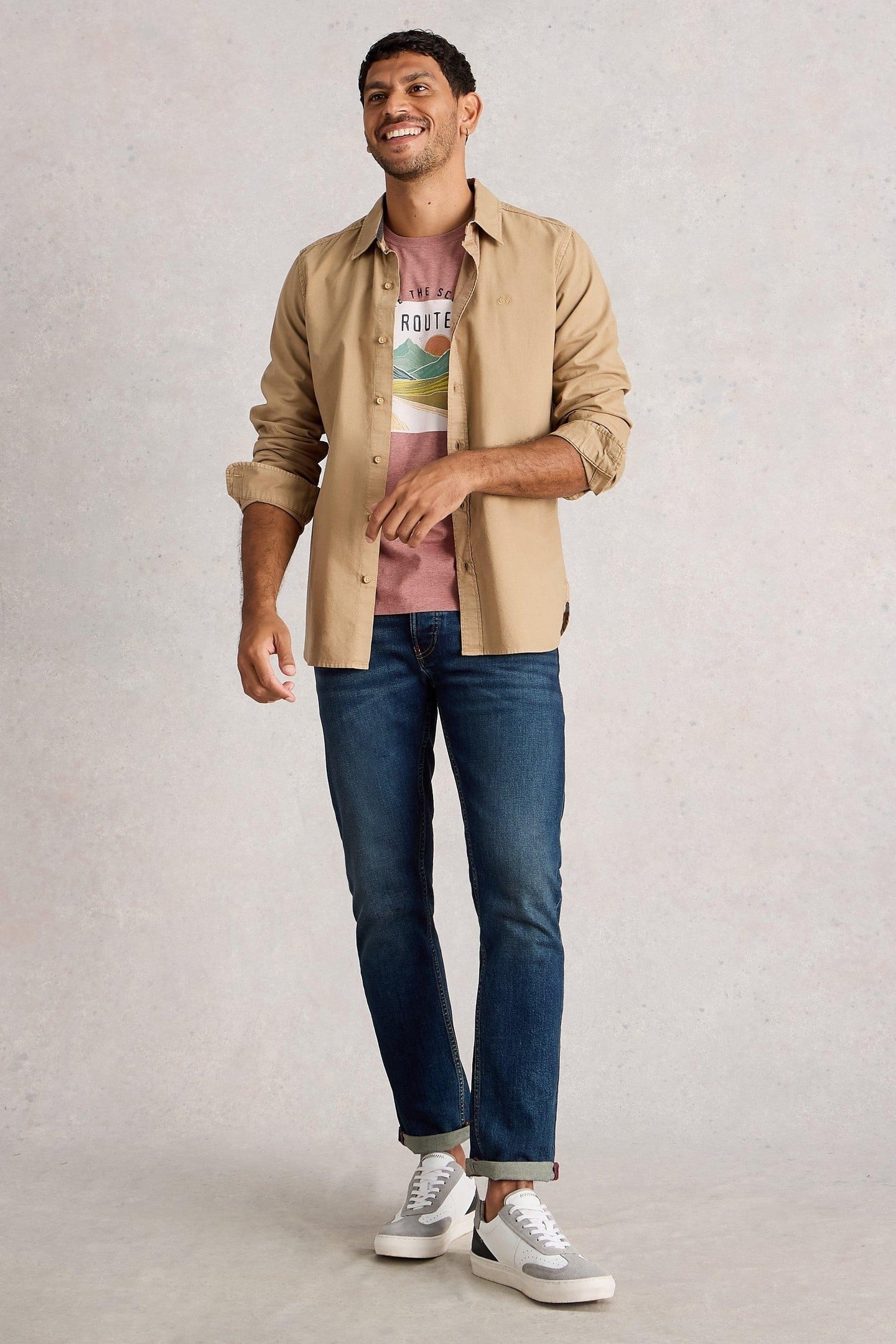 ABERSOCH GRAPHIC SCENE BIKE PINK PRINT 2