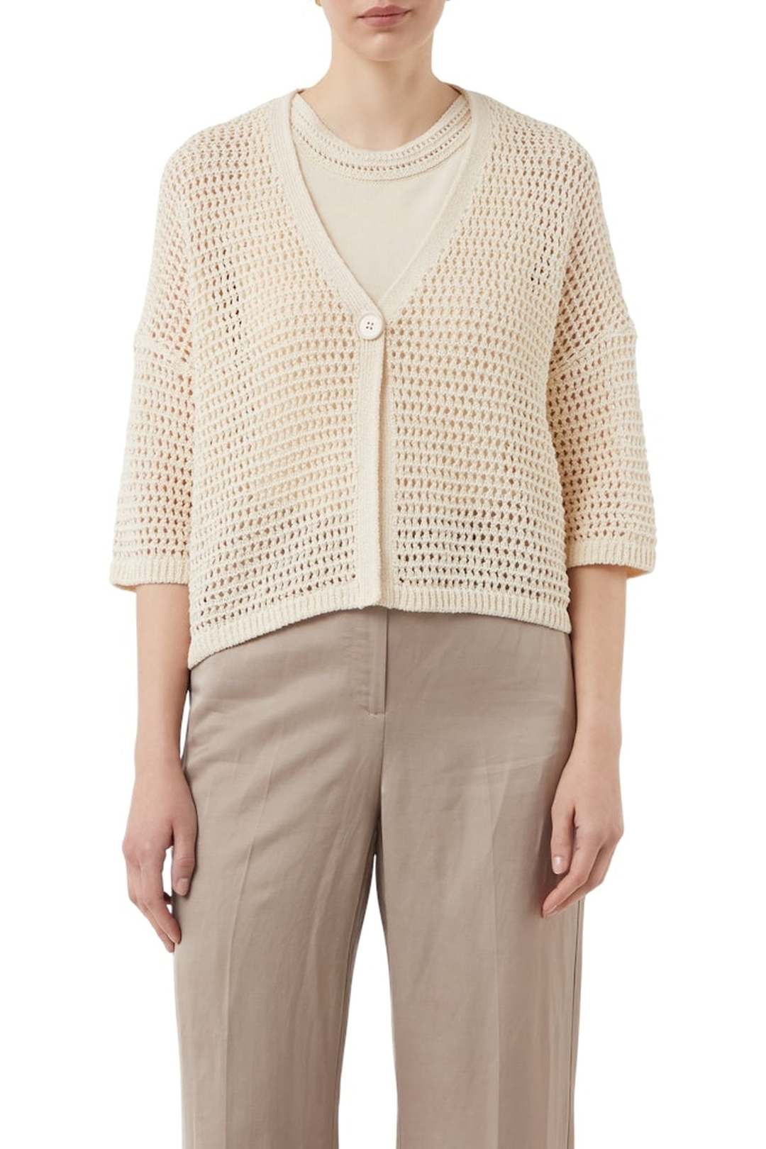 COMMA CARDIGAN CRÈME | Online Outlet | Otrium